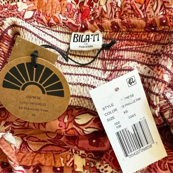 Bila77 Ludlow Boho Patchwork Print Midi Dress Size XS NWT - Picture 9 of 11